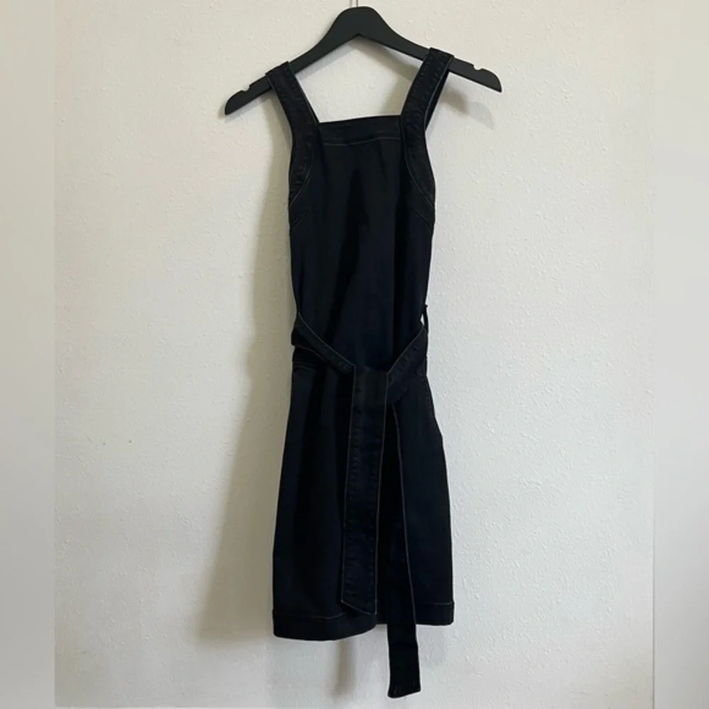 Zara Denim Mini Dress Crossback Belted